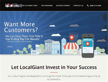 Tablet Screenshot of localgiant.com